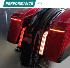 Rear Fender Fascia Extension Fit for Harley Touring Mudguard with LED Turn Signa