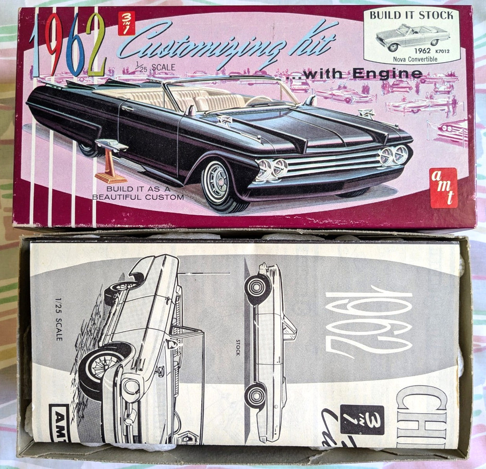 **RARE! *ORIGINAL VINTAGE AMT 1962 CHEVY II NOVA CONV KIT *COMPLETE *SUPER NICE!