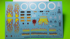 32 1932 Ford 1/25 waterslide decal sheet Custom devil flames pinstripe Hot Rod