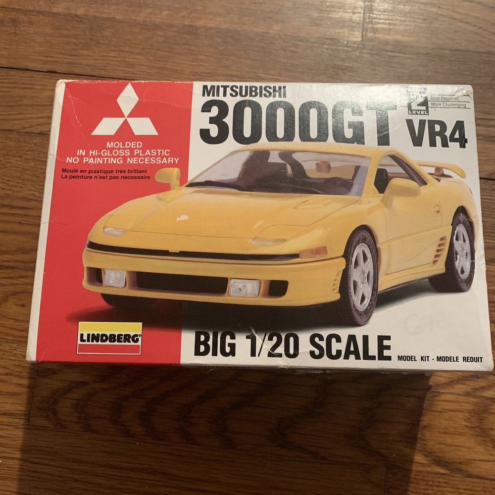 Vtg. Lindbergh Mitsubishi 3000GT Antique Skill 2 Plastic Model 72503 Kit