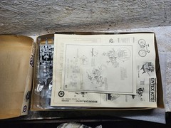 Entex 1970s Honda C750 Four Engine 1/3 Scale 750 Model Kit partially built