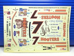 Vintage FORD T-BIRD #7 Alan Kulwicki HOOTERS NASCAR STOCK CAR MODEL DECAL Sheet