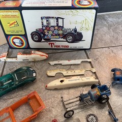 VINTAGE LOT MODEL KITS PLASTIC CARS HOT ROD PARTS and built body