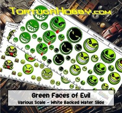 Green Faces of Evil – 1:24 Scale Waterslide Decals