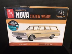 AMT 1202/12 1963 CHEVY II NOVA STATION WAGON MODEL KIT-NIB-1/25 SCALE