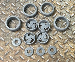 Resin 21/20 Inch: Retro “Intro Sphere” Model car Wheels/Tires 1/24 1/25 scale