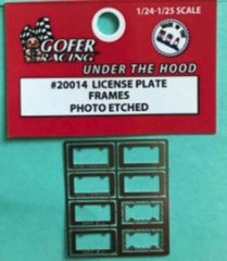 Gofer Racing Decals 20014 1/24 Photo Etched License Plate Frames