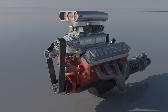1/25 scale chevy 454 supercharged with transmission