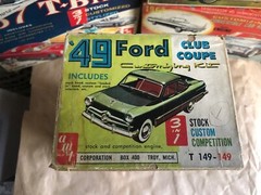 AMT 3 Way 1949 Ford Coupe George Barris Car Craft Model Kit 149 BOX Only 1:25
