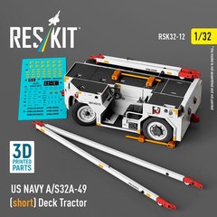Reskit 1/32 US Navy A/S32A-49 (short) Deck Tractor (3D Printed model kit)