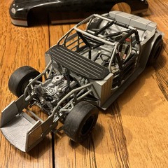 Built Model Car, 1998 Revell Stock Car STARTED, INCOMPLETE, MODIFIED