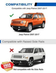 Wonderdriver Lockable Roof Rack Cross Bars Jeep Patriot 07-17