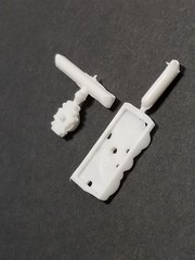 72 Chevy Vega INTAKE MANIFOLD & CARBURETOR for 350 V8 from MPC 1:25 Model Kit