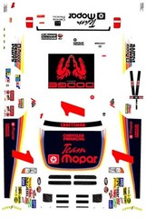 #1 Ted Musgrave Dodge Ram NASTRUK 1998 1/24th – 1/25th Scale Waterslide Decals