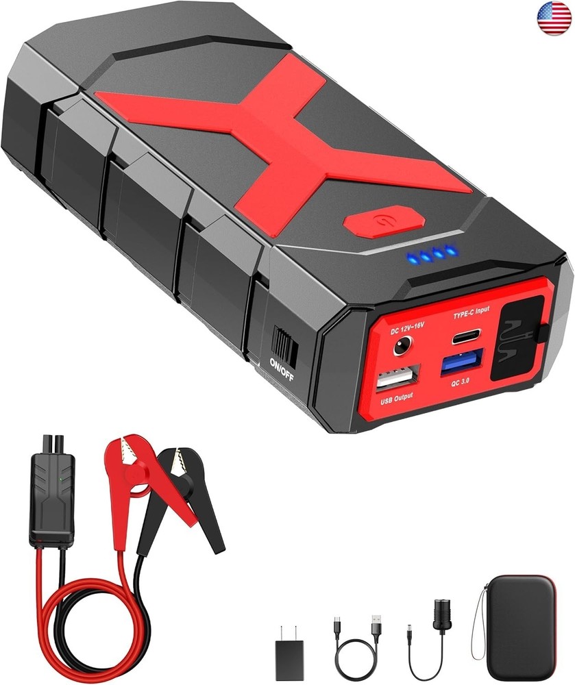 BOOKOO Jump Starter 20,000 mAh for Car/Boat/Lawnmower(2000A 8.0L Gas/6.5L