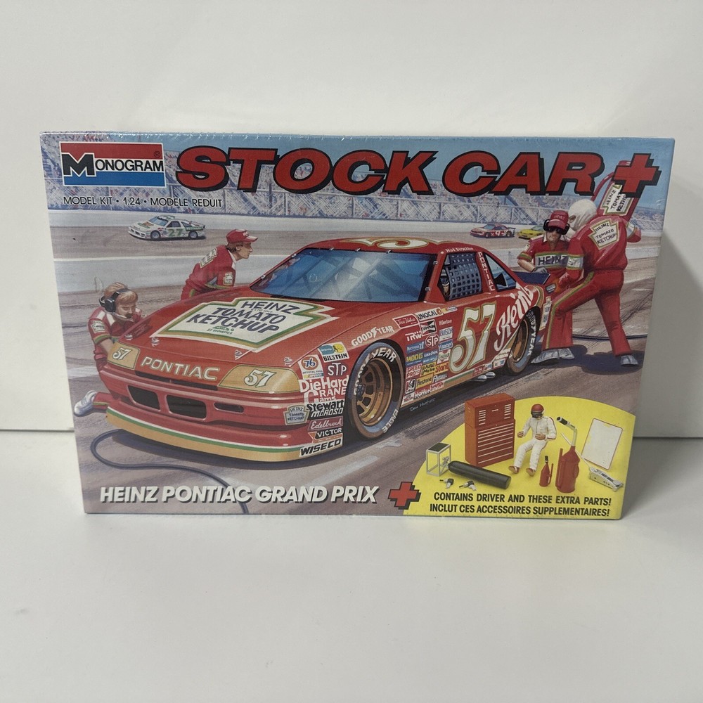 Monogram 1990 Stock Car Heinz Pontiac Grand Prix 1:24 Model Car Kit New Sealed