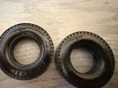 VINTAGE AMT 1960’S ISSUE FIRESTONE SLICKS TIRES SET OF 2 1/25TH SCALE