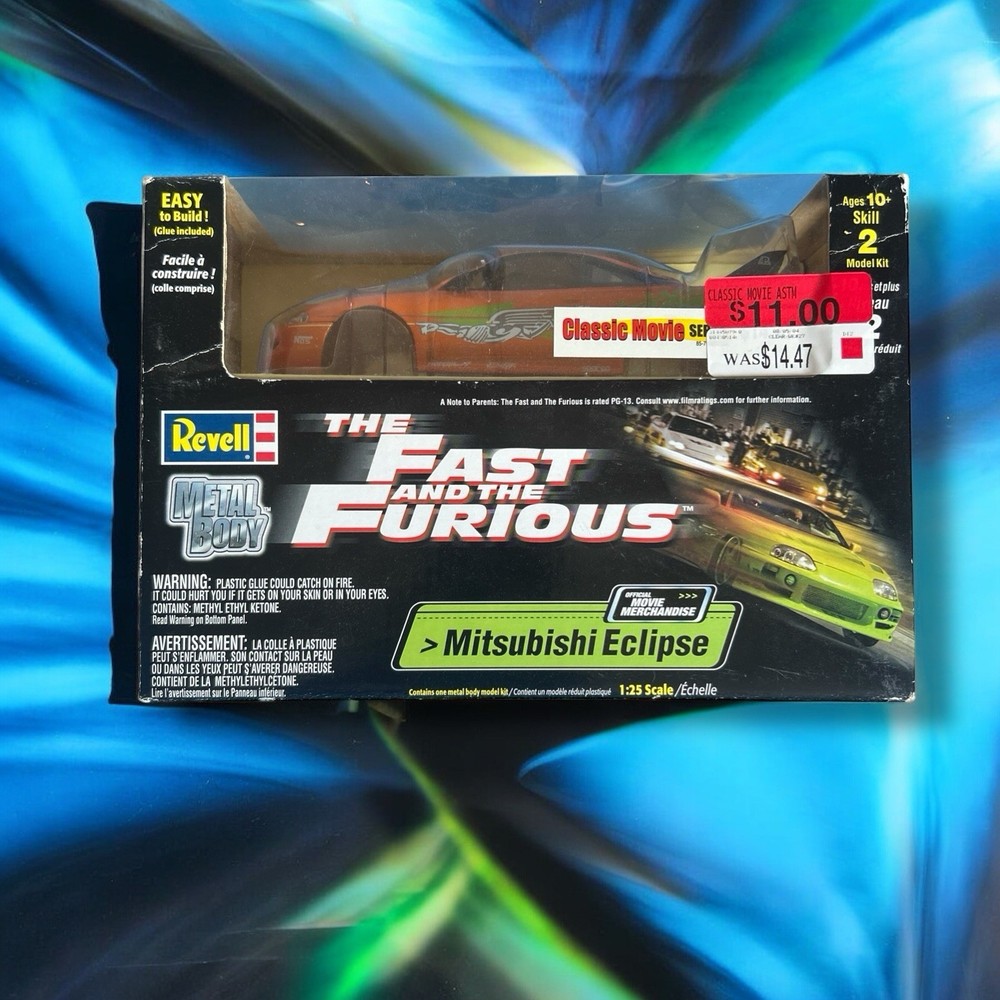 Revell 1/25 Fast and the Furious Orange Mitsubishi Eclipse Metal Sealed 85-1552
