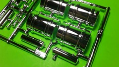 AMT Ford C900 COE 1/25 Chrome Fuel Tanks Air Horns Semi Truck Rig Lot Model Car
