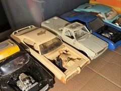 Lot Of 30 Vintage Junkyard Model Parts & Bodies Chevelle Vans Harley Trailer GTO