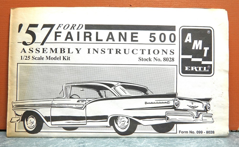 1/25 AMT ’57 FORD FAIRLANE 500 # 8028 (INSTRUCTIONS ONLY)