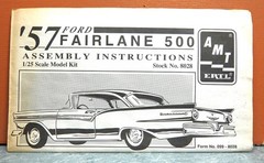 1/25 AMT ’57 FORD FAIRLANE 500 # 8028 (INSTRUCTIONS ONLY)