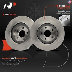 A-Premium 12.60 inch (320mm) Front Vented Disc Brake Rotors Compatible with