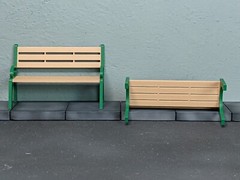1/18 Scale Park Bench – For model car or 3.75″ action figure diorama (set of 2)