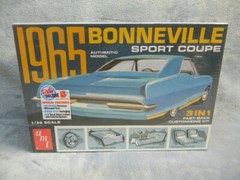 1/25 SCALE AMT 1965 BONNEVILLE SPORT COUPE 3-IN-1 CAR WHITE MODEL KIT-SEALED!