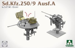 TAKOM 2213 1/35 Scale Sd.Kfz.250/9 Ausf.A Ie.S.P.W. (2cm) Assembly Model kit