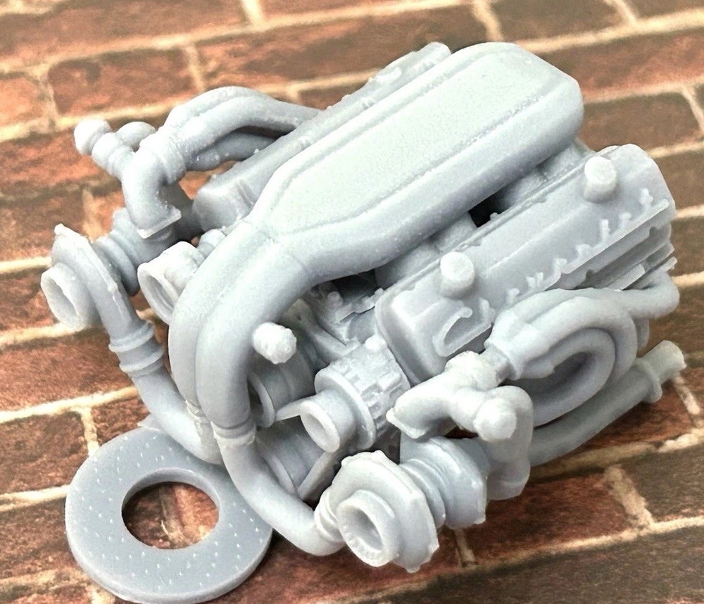 Resin “Turbo Chevrolet” Big Block Engine for scale model cars, 1/24 1/25
