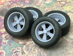 1/24 Scale: 17-inch “Hurst” wheels W/ Wide Rear Tires; Resin 1/25