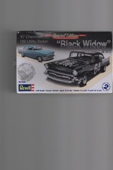 REVELL SPECIAL EDITION ’57 CHEVY BLACK WIDOW MODEL KIT FACTORY SEALED-FREE SHIP