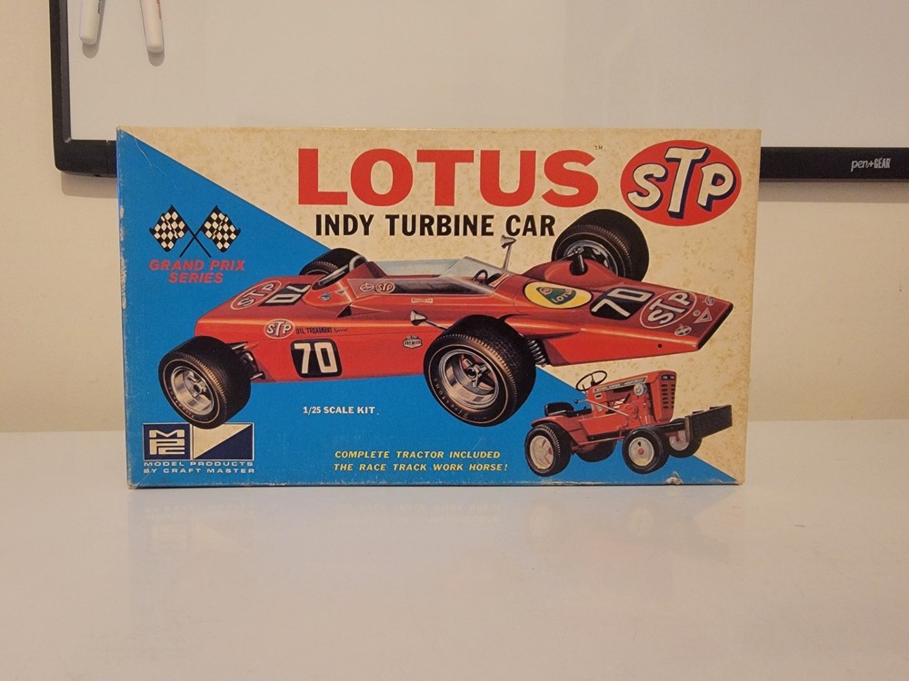 *Rare / Vintage* MPC Lotus “STP” Indy Turbine (Empty) Model Car Box #800-150