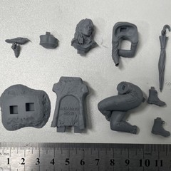 1/24 Scale Resin Figure Model Kit Beautiful Magic Figure Unassembled, Unpainted
