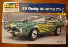 Revell ’69 Shelby Mustang 2’n 1 1:25 Model Car Kit 85-2545 Sealed See Photos