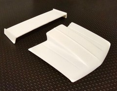 Resin Cowl Hood & Rear Spoiler Combo for ’92, ’96 & 454 SS Chevy P/U AMT 1/25.
