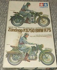 1/35 German Motorcycle Zündapp KS750 & BMW R75 Tamiya 35123 (MM123) Model kit