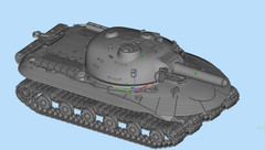 3D printed 1/72/35 Soviet Object 279 tank model kit