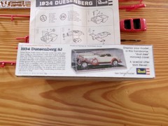1977 Issue Revell: 1934 Duesenberg SJ 1/48 Scale Partially Assembled