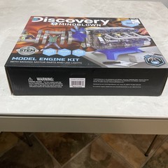 Discover Mindblown Model Engine Kit 104-Piece STEM DIY LED Working Engine NIB