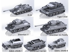 3D printed Military vehicles Tank models 100’s to Choose from in all scales (P1)