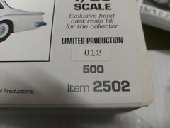 Cavalier 1962 S Series Valiant 1/25 Scale Resin Limited Production 12/500