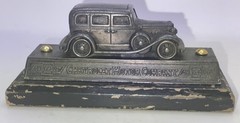Metal 1932 Chevrolet BA Confederate Sedan Promo Desk Display 1/56 on Wood Base