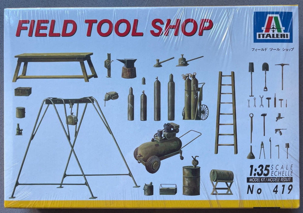 Italeri 419 Field Tool Shop 1/35 Scale Military Model Diorama Accessories Sealed