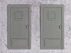 1/64 Scale Back Alley Door – For diecast car garage/workshop diorama (set of 6)