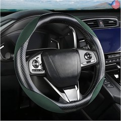 Steering Wheel Cover for Women and Men, Carbon Fiber Plush Steering Wheel Cover
