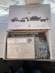 Takom 2095 1/35 Scale KRAZ-260V Tractor with Semi-Trailer and T-55 AMV NIB READ*