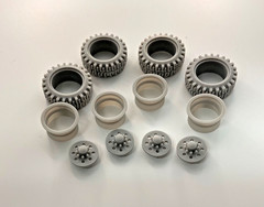 1/25 Scale 8 Lug Off Road Wheel Tire Set 33×12.50×20 High Detail Resin Parts