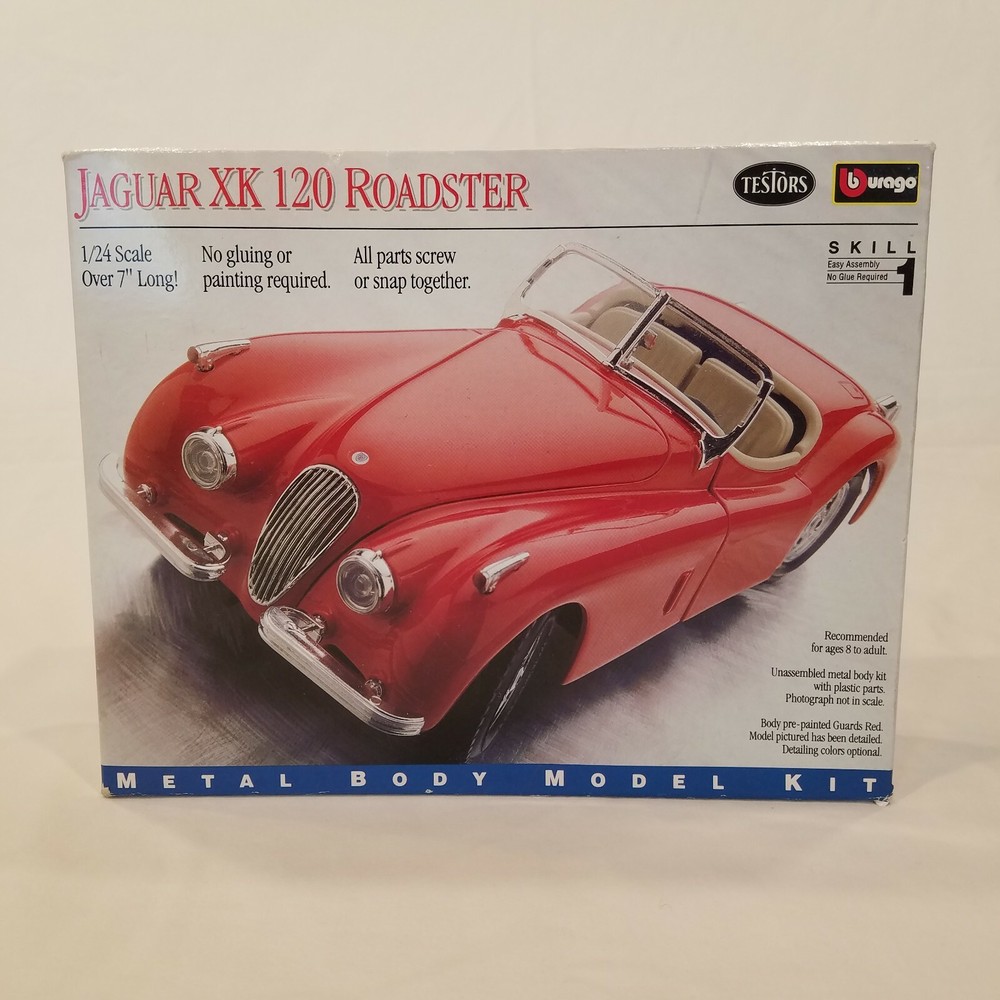 Metal Body Model Kit Jaguar XK 120 Roadster New Testors Car New Italy